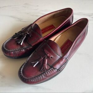 VTG Cole Haan Red Leather Tassel Loafer Shoes
